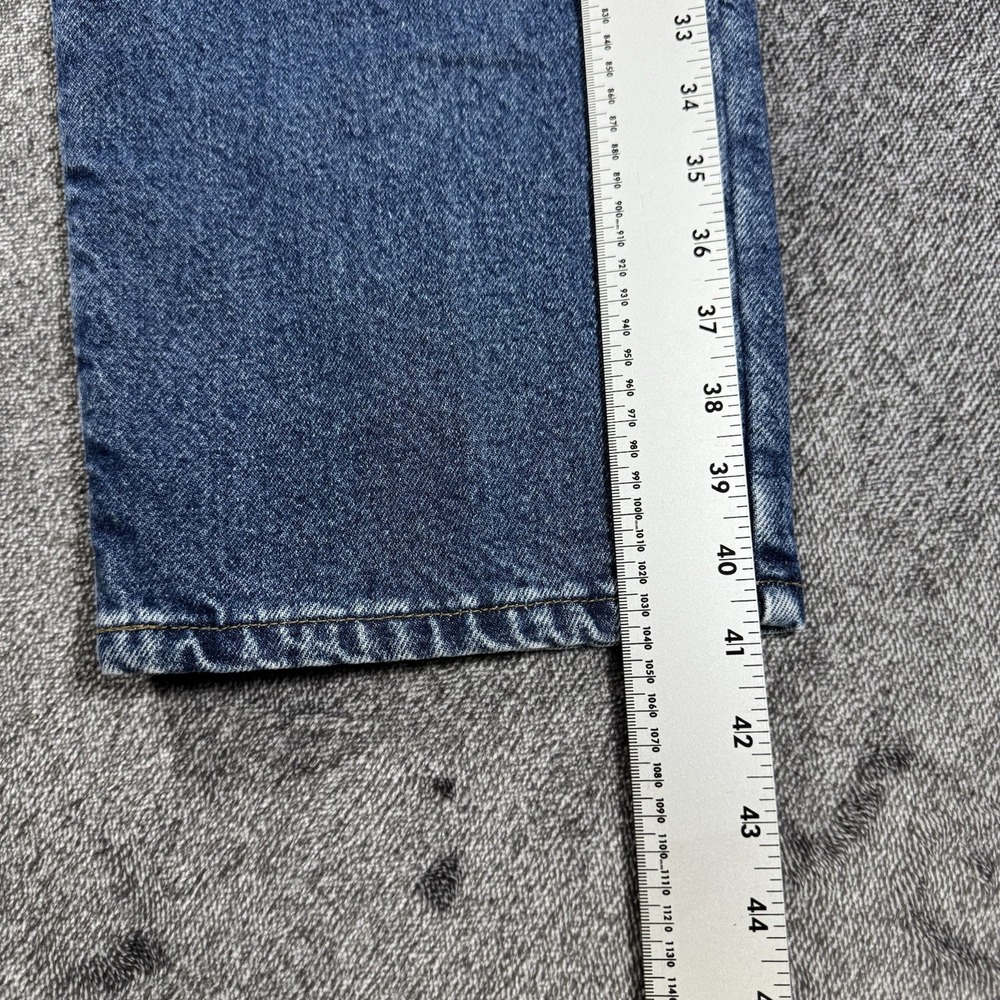 L.L. Bean Men's Classic Fit Flannel Lined Jeans 40x29 Blue‎ Cotton Denim - Picture 14 of 16